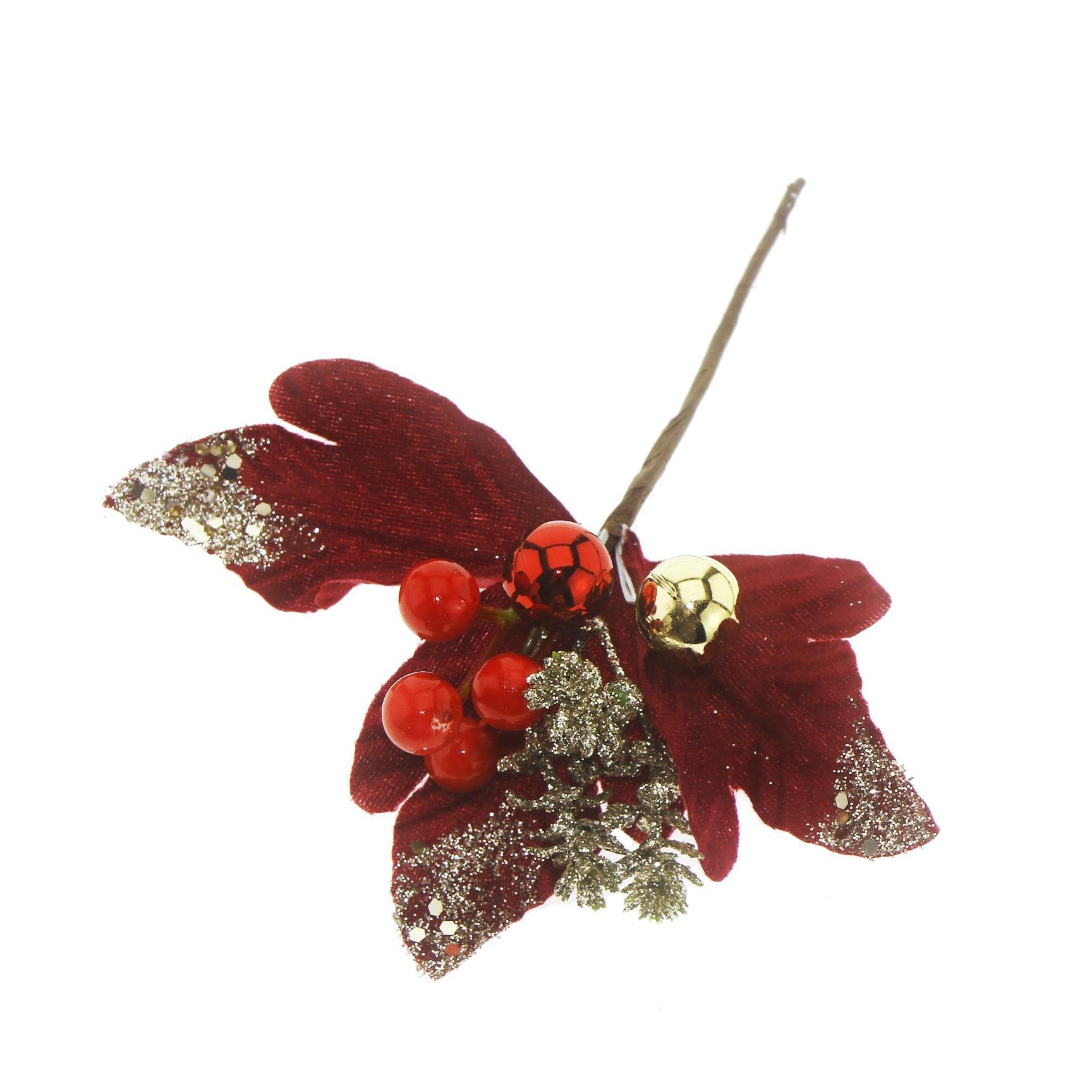 26cm Kokina ve Top Aksesuarlı Dal Çiçek 1 Adet