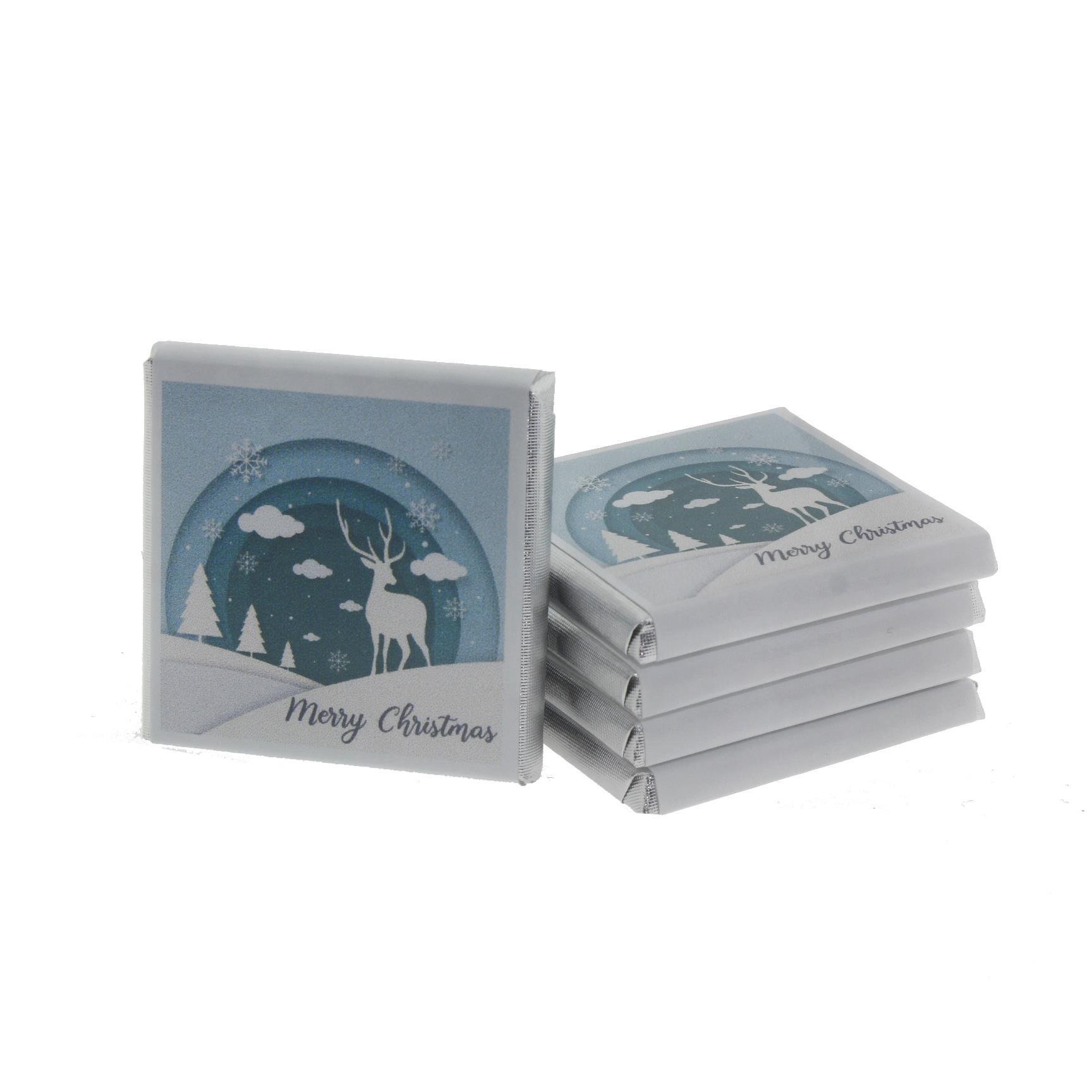 27 Adet Kişiye Özel Çikolata Geyikli Yılbaşı Karlı