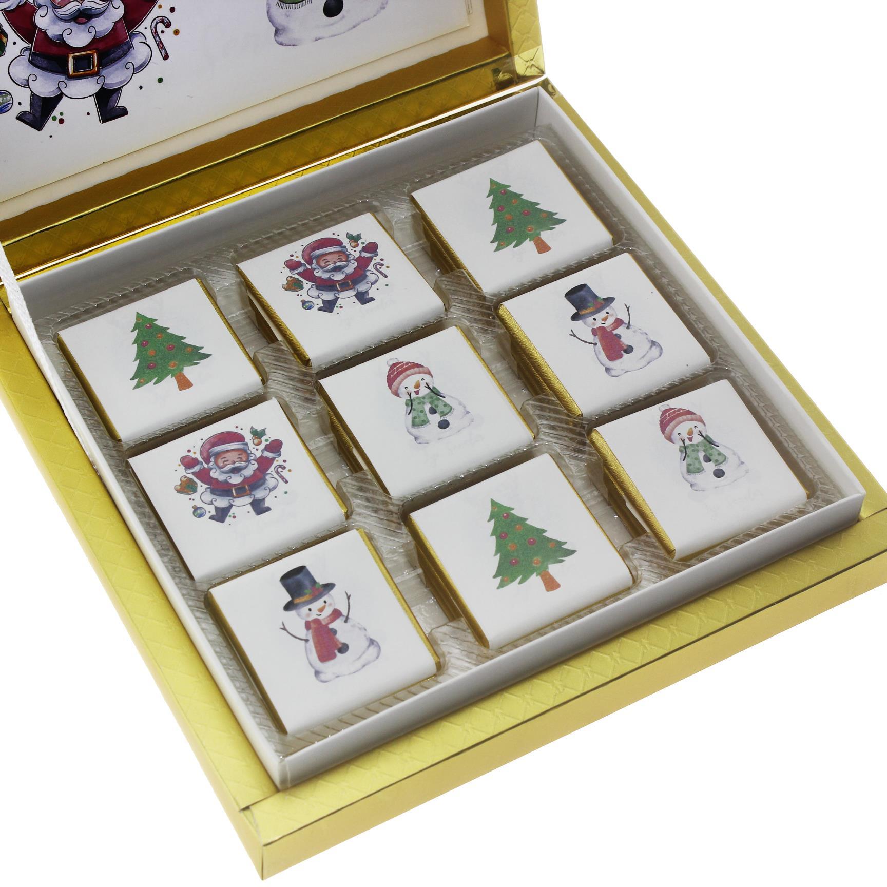 27 Adet Yılbaşı Çikolatası Madlen 4 Desenli