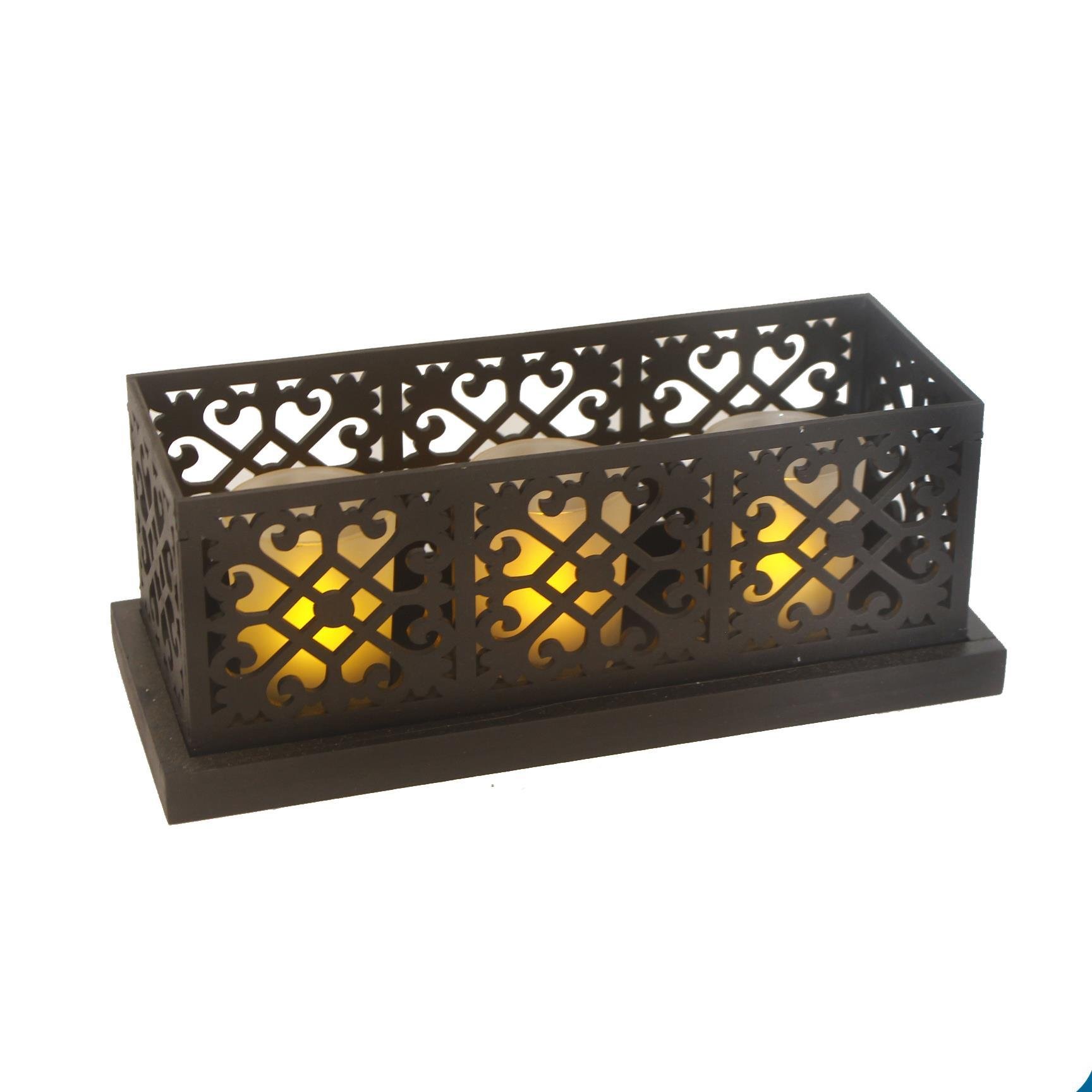 28x11cm Mumluk ve 3 Led Mum Pilli