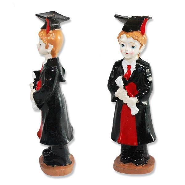 3 Adet 11cm Mezun Olmuş Erkek Biblo