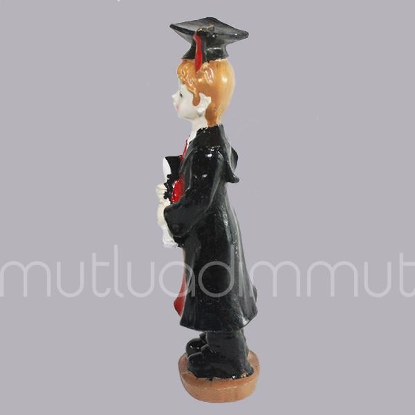 3 Adet 11cm Mezun Olmuş Erkek Biblo