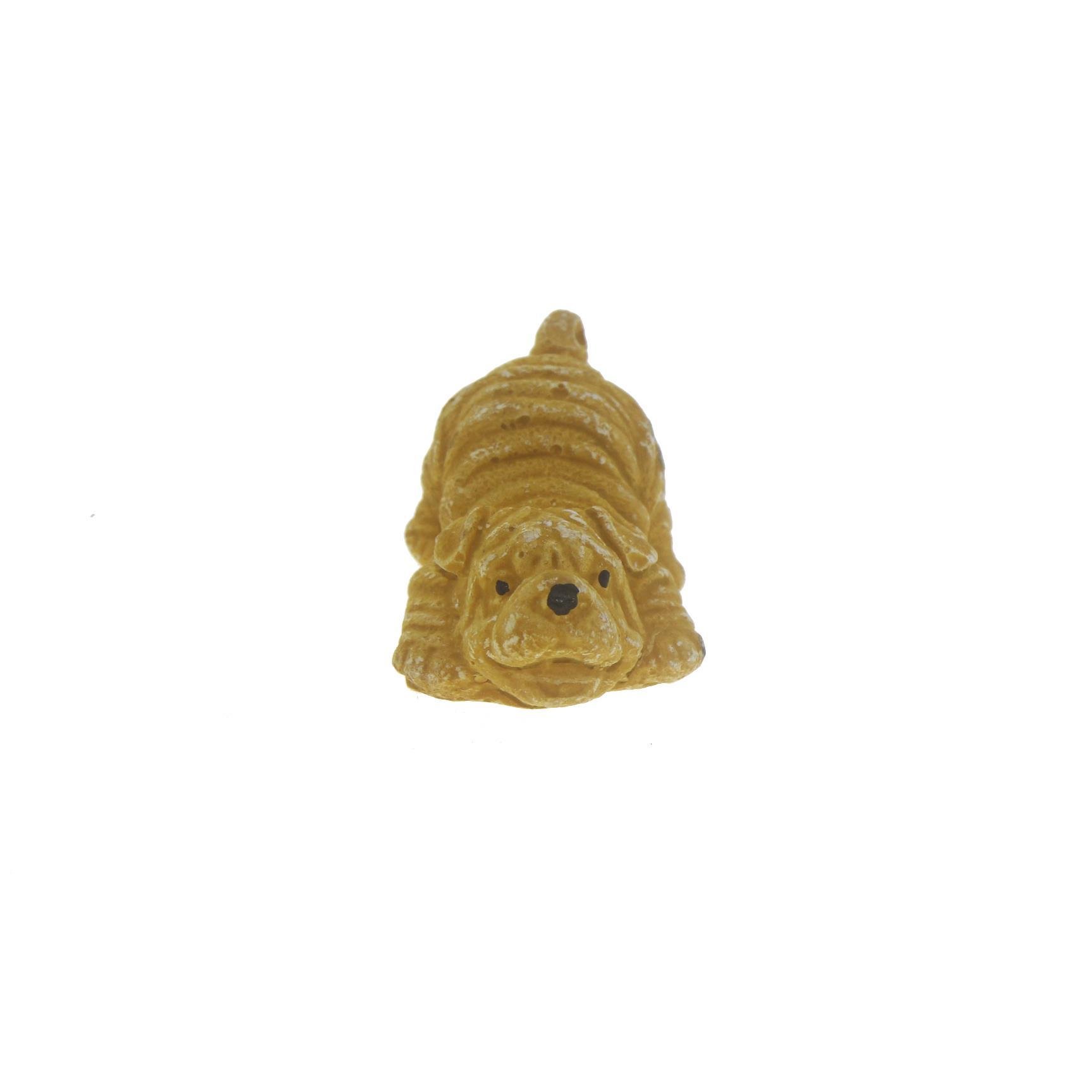 3 Adet 4x2cm Yatan Köpek Biblo Terrarium Minyatür