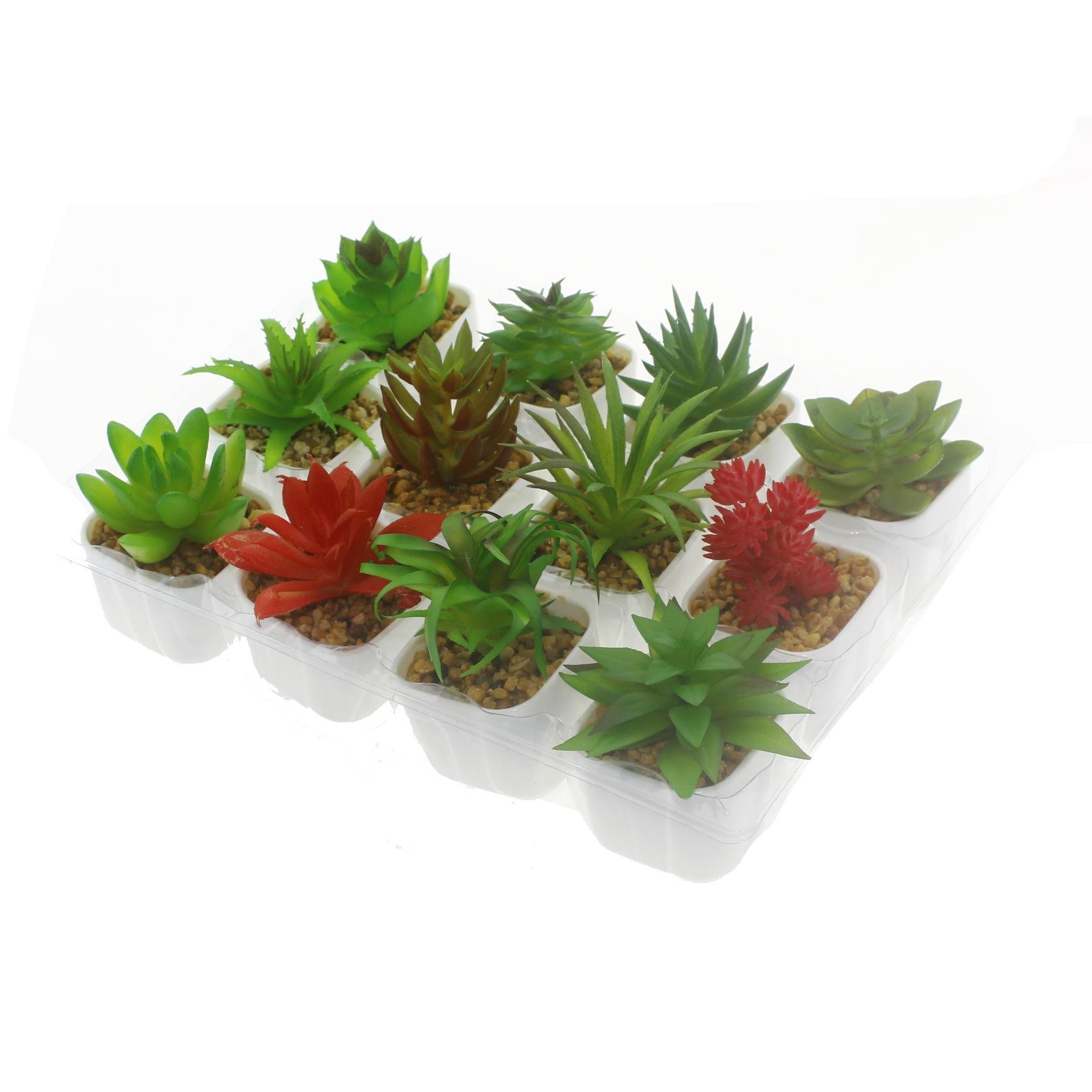 3 Adet 5x4cm Yapay Sukulent Çiçek Saksıda