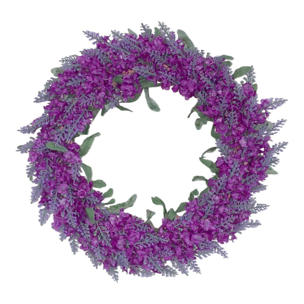 30cm Kapı Süsü Kapı Çelengi Yapay Lavanta Eflatun Mor