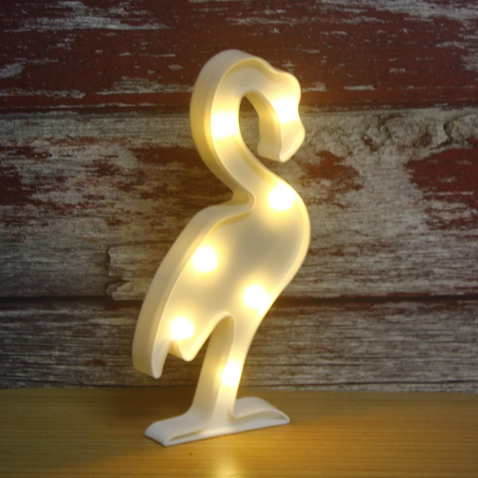 30cm Led Işıklı Plastik Flamingo Gece Lambası
