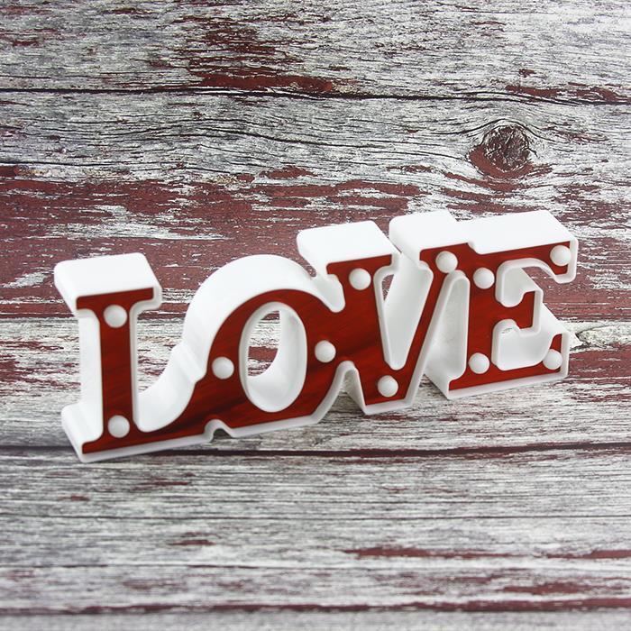 30cm Led Işıklı Plastik Love Yazısı Gece Lambası