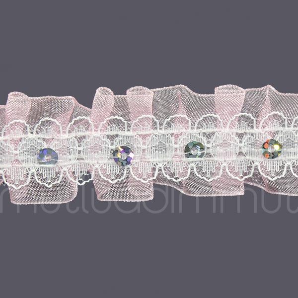 3cm X 9,1metre Pullu Dantel Kurdela