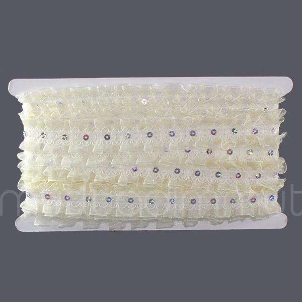 3cm X 9,1metre Pullu Dantel Kurdela