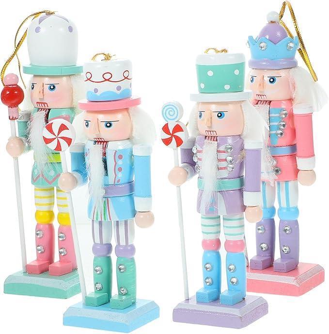 4 Adet 12cm Kurşun Asker Fındıkkıran Soft Renkler