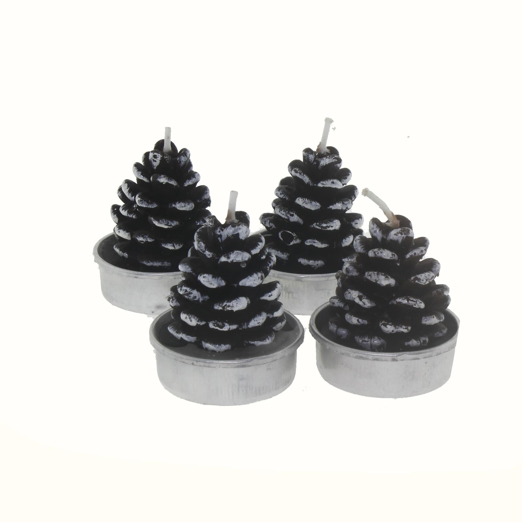 4 Adet 4cm Kozalak Tealight Mum