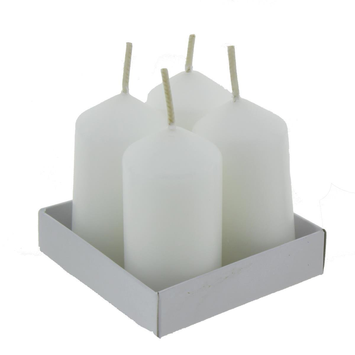 4 Adet 7x3,5cm Şamdan Mumu Kütük Mum