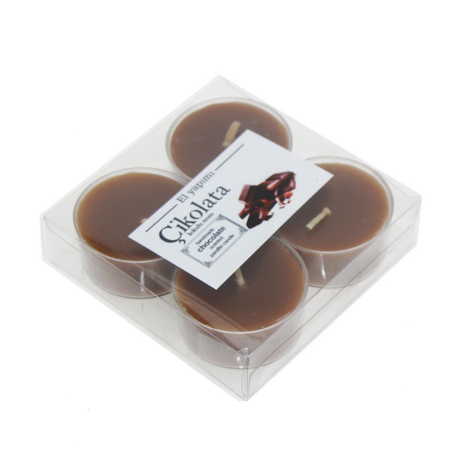 4 Adet Kapsül Mum Çikolata Kokulu