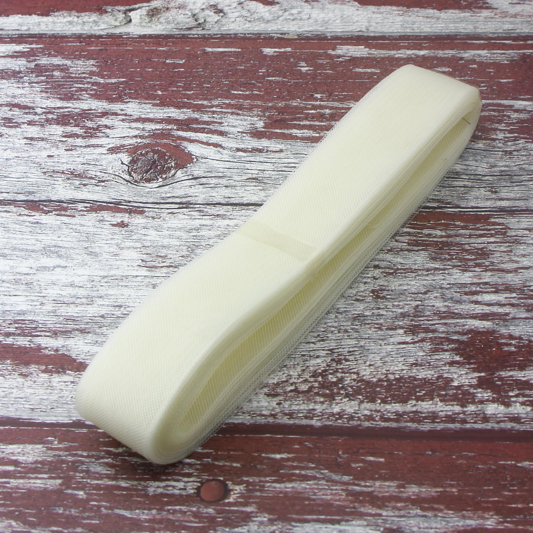 4,5cm X 25metre Düz Gren Esnek Kurdela Gelinlik Abiye