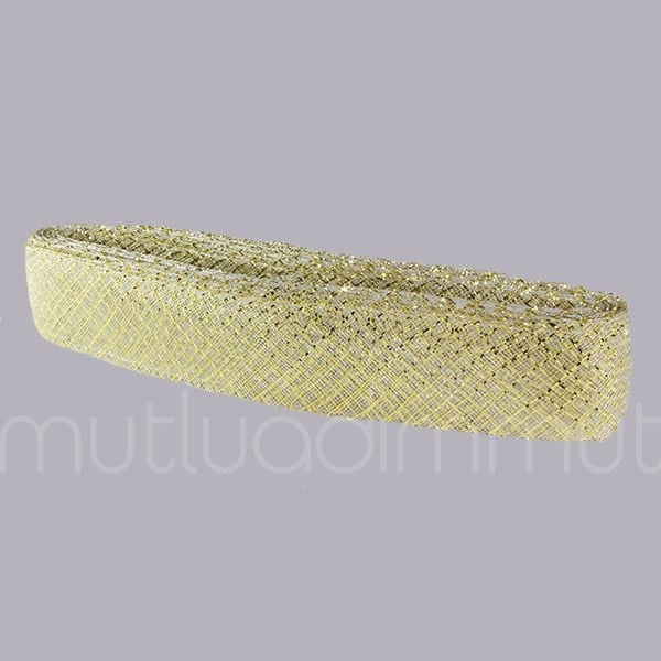 4,5cm X 25metre Simli Baklavalı Gren Esnek Kurdela