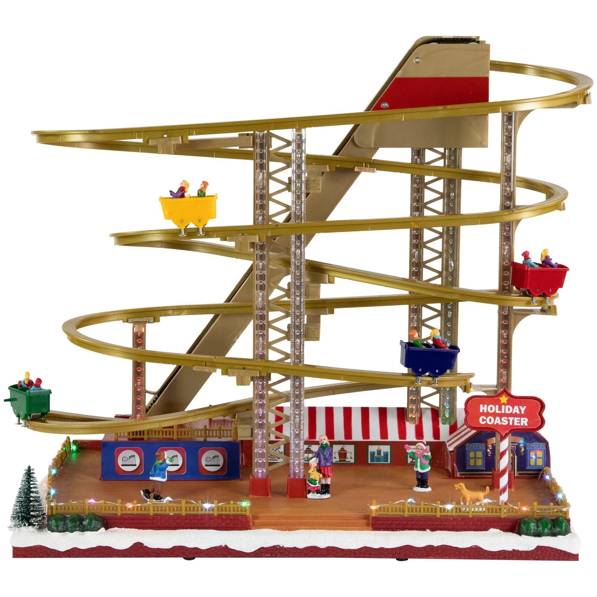 47cm Roller Coaster Yılbaşı Dekor Tren Hareketli Müziklli Dekor