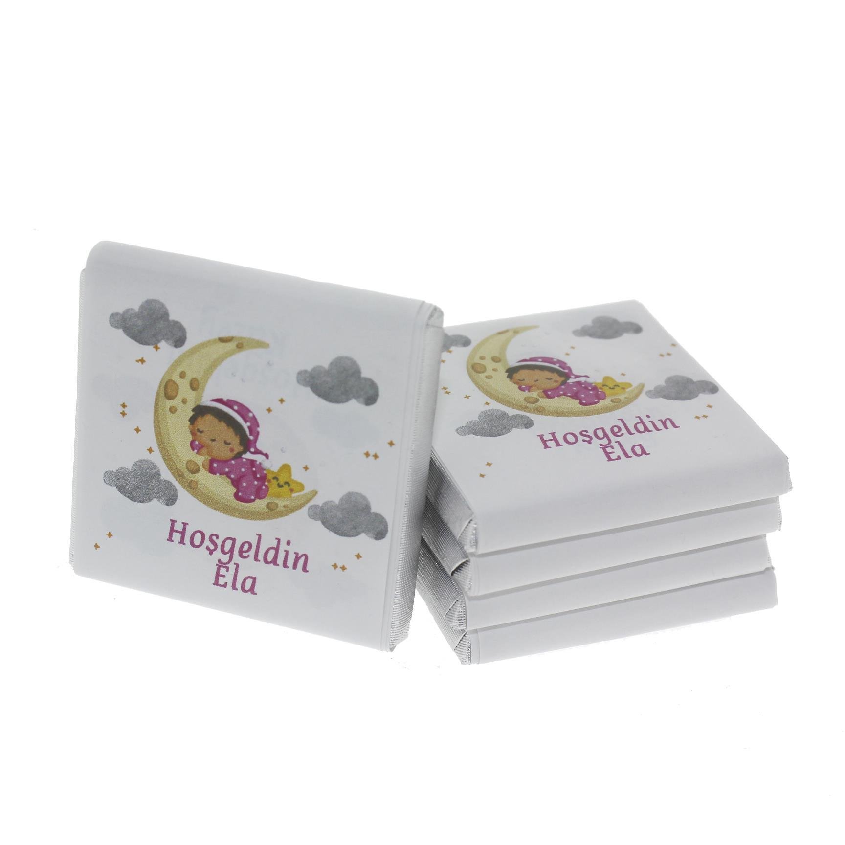 48 Adet Aydedeli Bebek İsim Etiketli Madlen Çikolata Kız