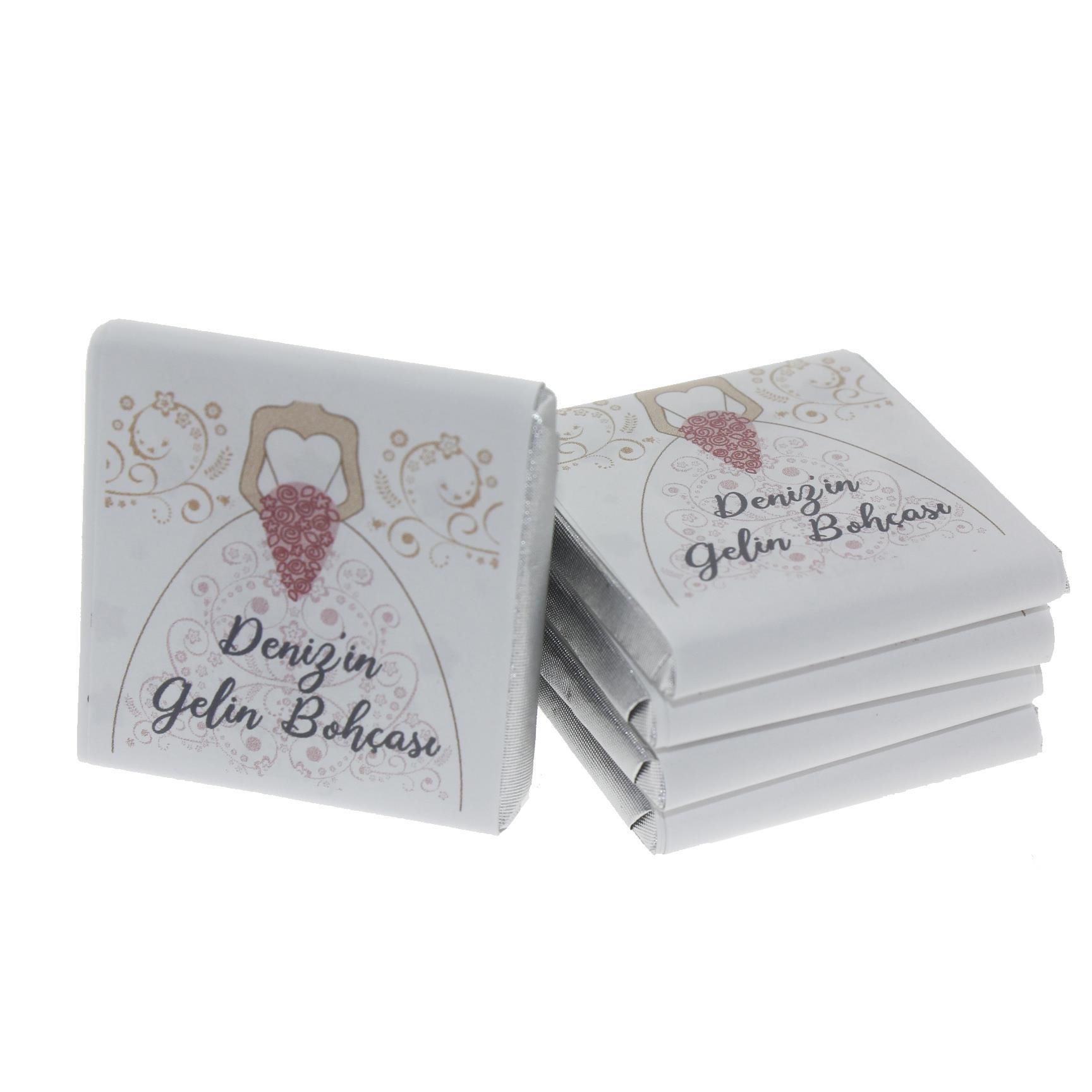 48 Adet Gelin Bohçası İsim Etiketli Söz Nişan Madlen Çikolata