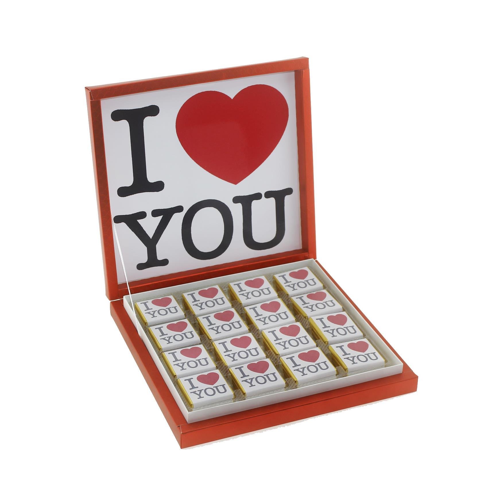 48 Adet  I Love You Seni Seviyorum Madlen Çikolata