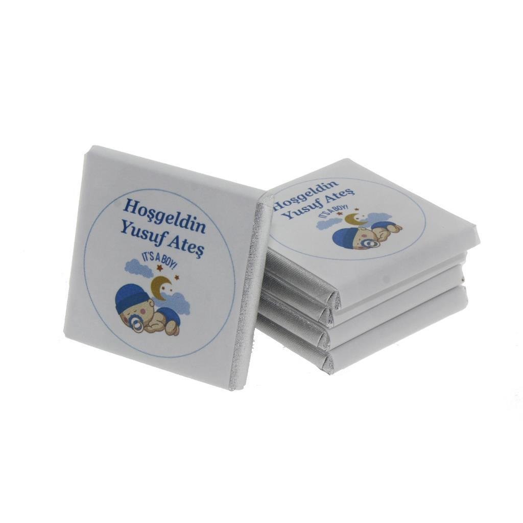 48 Adet İsim Etiketli Uyuyan Bebek Madlen Çikolata