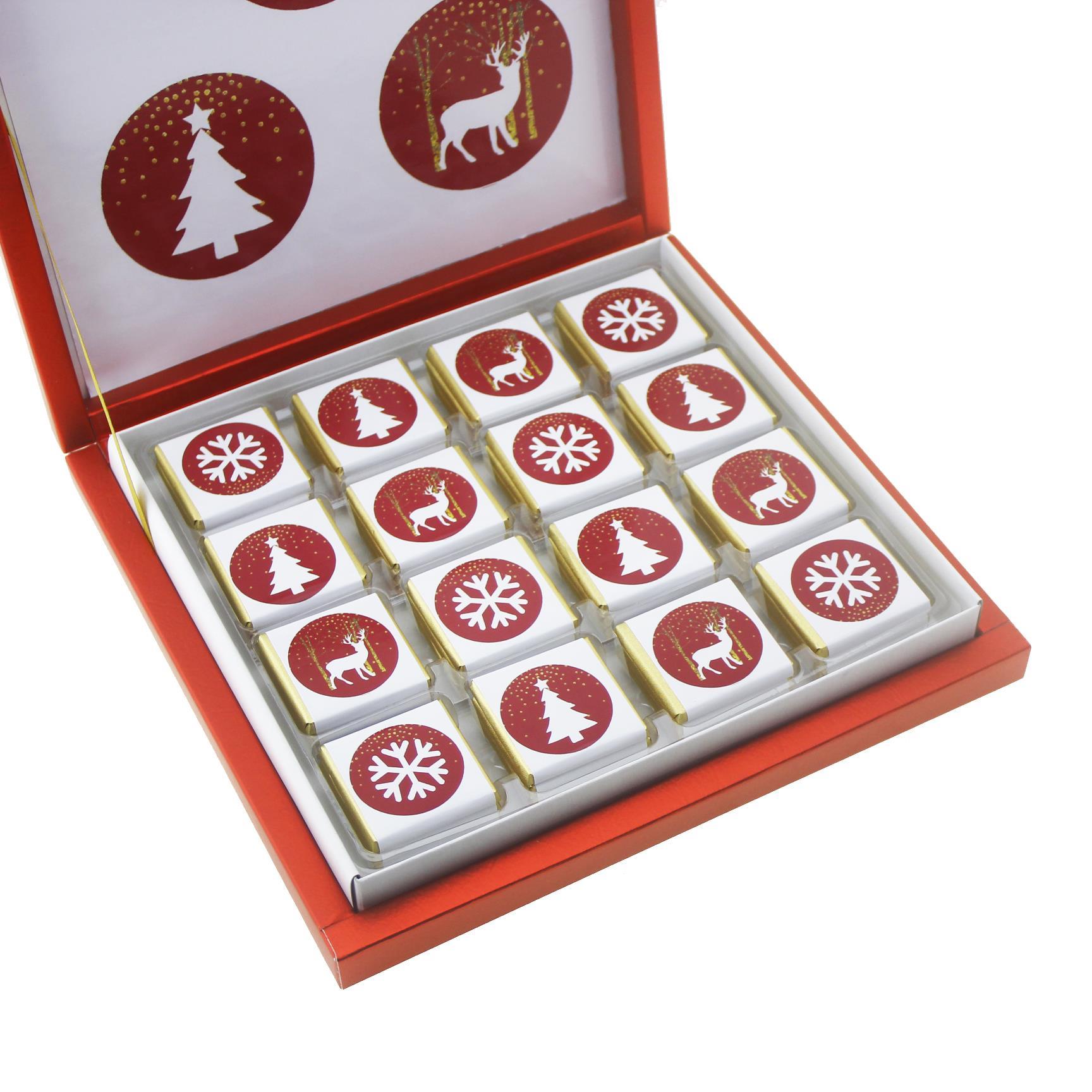 48 Adet Yılbaşı 3 Motifli Yeni Yıl Madlen Çikolata