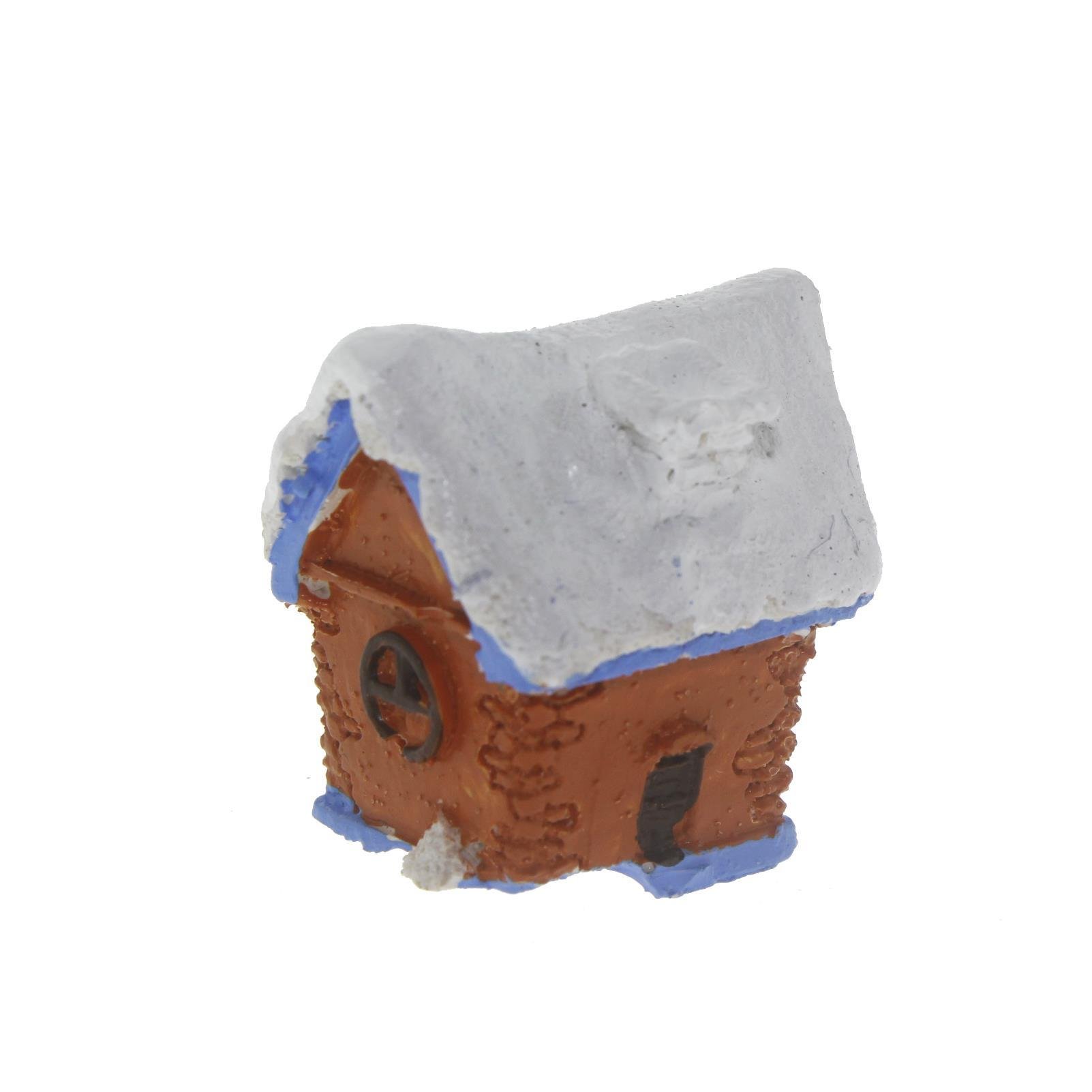 4x3cm Ev Biblo Çatısı Karlı Terrarium Minyatür