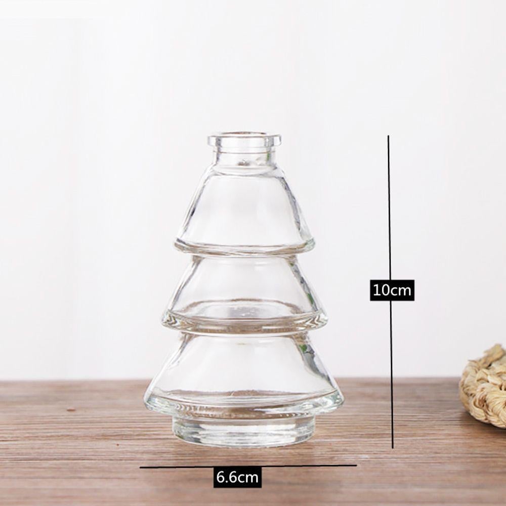 5 Adet 10cm Çam Ağacı Cam Şişe Vazo