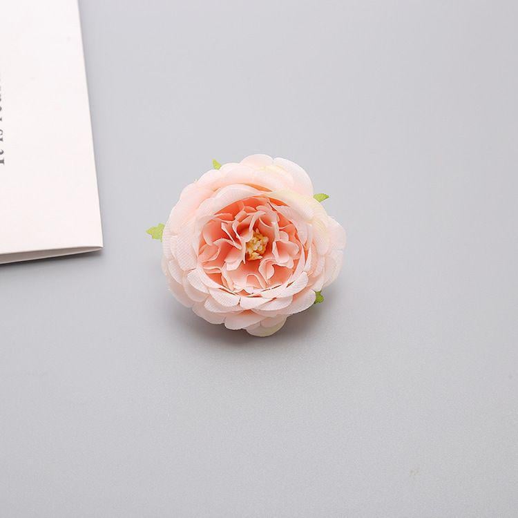 5 Adet 6cm Kumaş Şakayık Gül Kafası