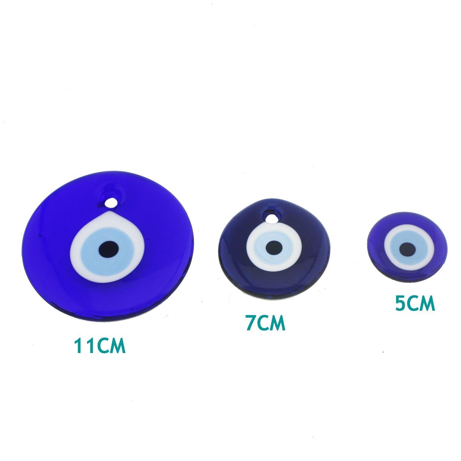 5 Adet 7cm Cam Nazar Boncuğu