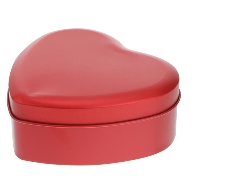 5 Adet 9x9x4,5cm Metal Kalp Kutu