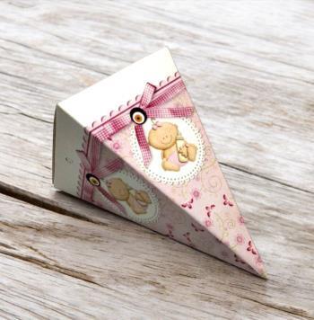 50 Adet 12cm Bebekli Lokumluk Şekerlik Karton Külah Kutu