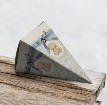 50 Adet 12cm Bebekli Lokumluk Şekerlik Karton Külah Kutu