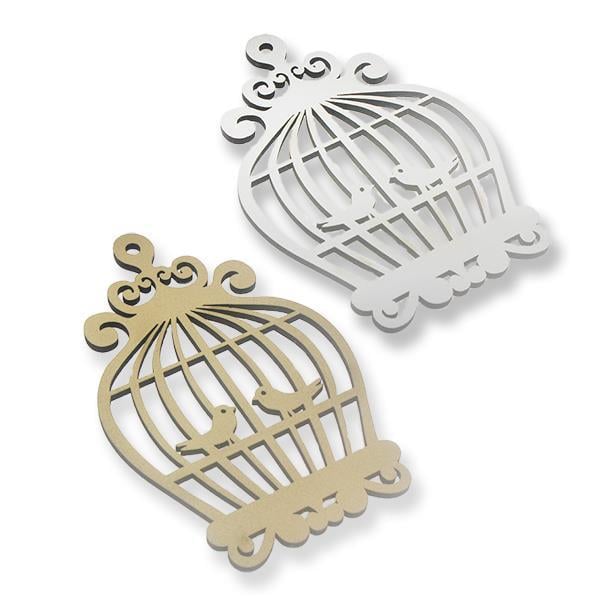 50 Adet 7x10cm Ahşap Kuş Kafesi Süs