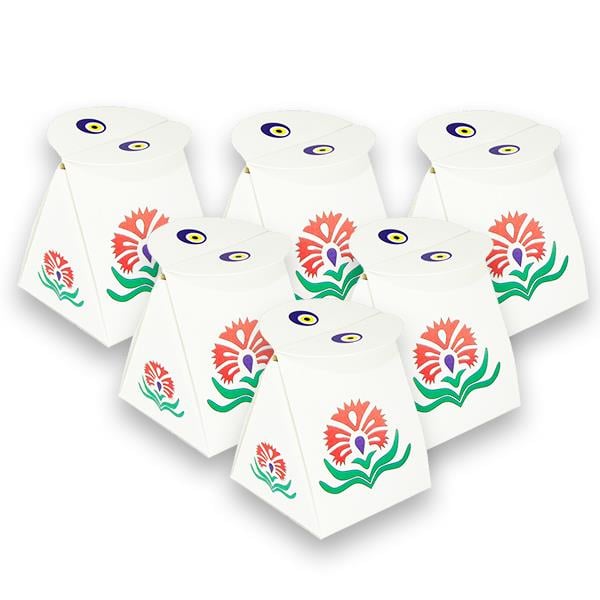 50 Adet İçinde Kına Olan Kına Kutusu Karanfil Motif