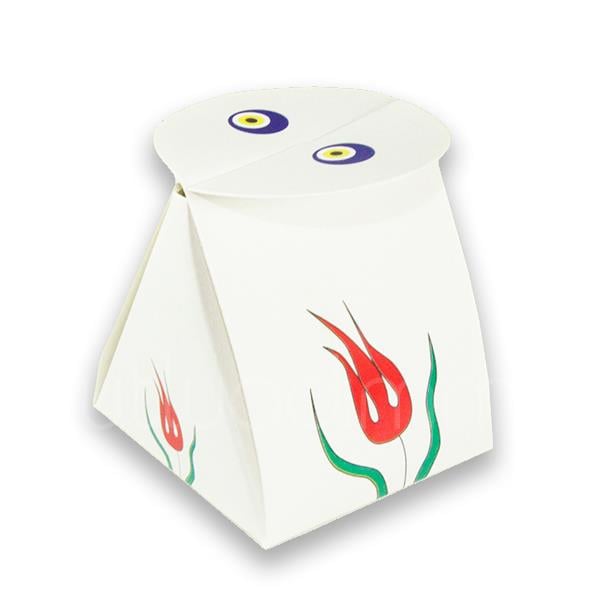 50 Adet İçinde Kına Olan Kına Kutusu Lale Motif