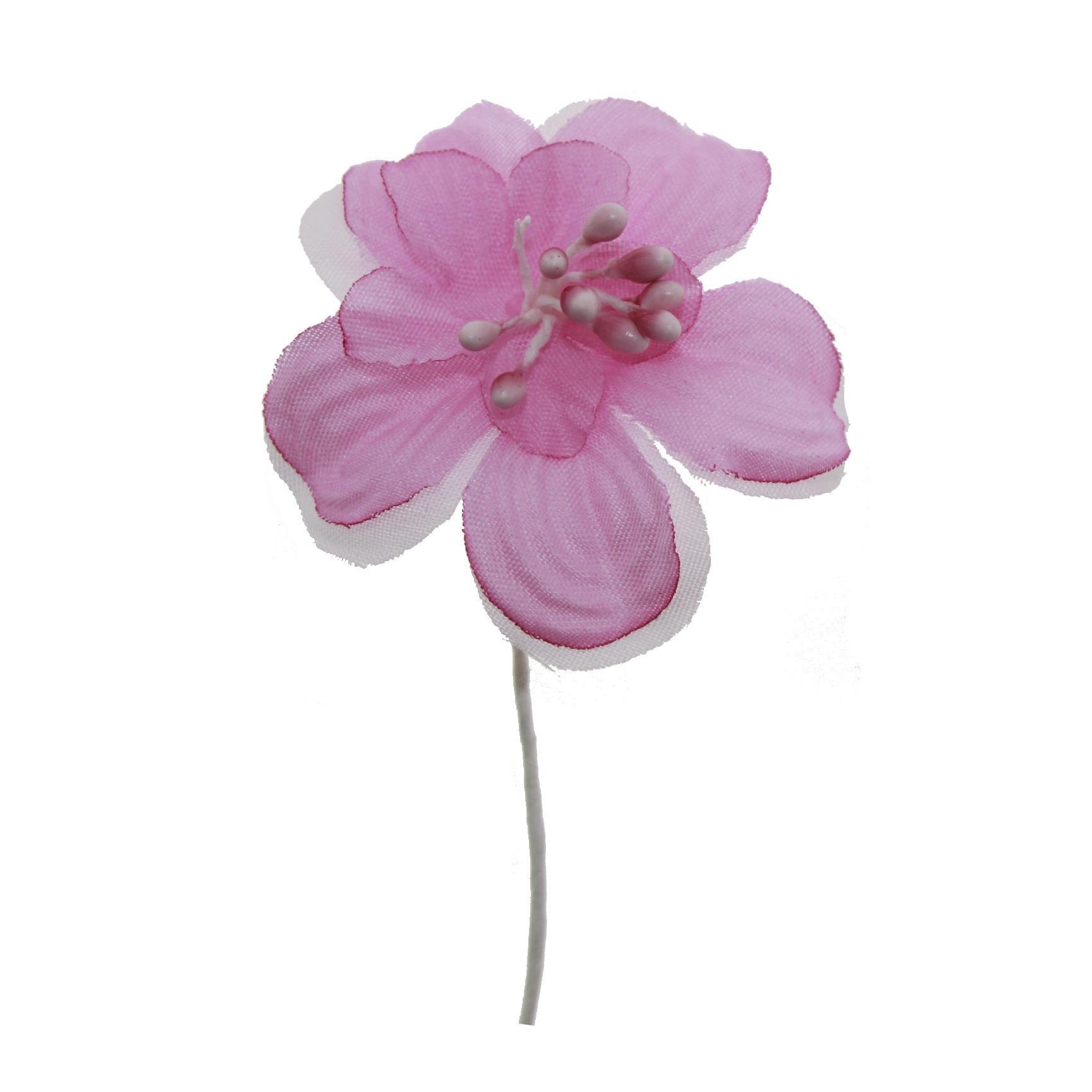 5cm Mini Zambak Kumaş Yapay Çiçek 6lı 12 Demet (72 Adet)