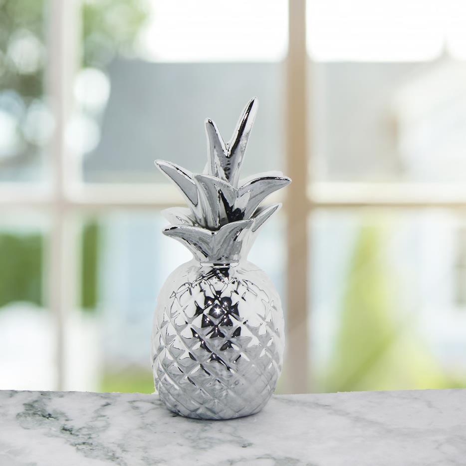 5x11cm Ananas Biblo Metalize Dekorasyon