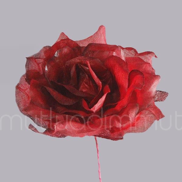 6 Adet 10cm  Kumaş Gül Çİçek