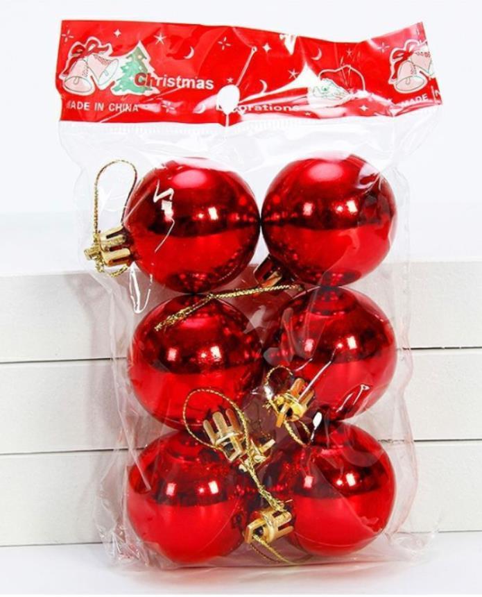 6 Adet 5cm Yılbaşı Topu Ağaç Süsü