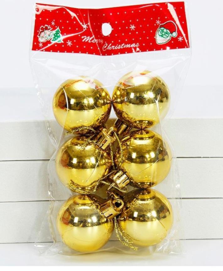 6 Adet 5cm Yılbaşı Topu Ağaç Süsü