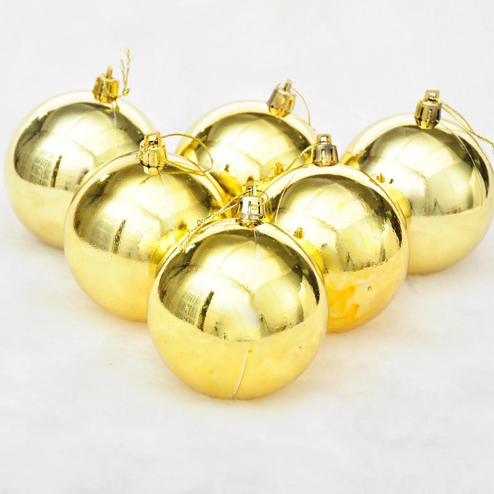 6 Adet 7cm Yılbaşı Topu Ağaç Süsü