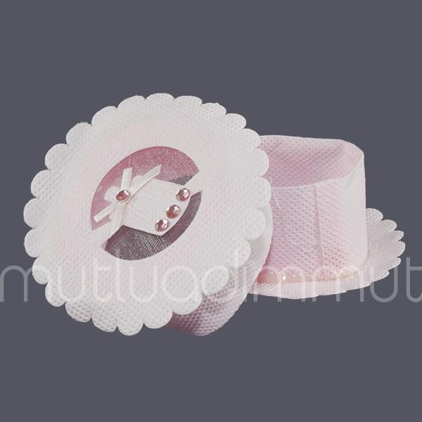 6 Adet Biberonlu Pembe Kumaş Kutu