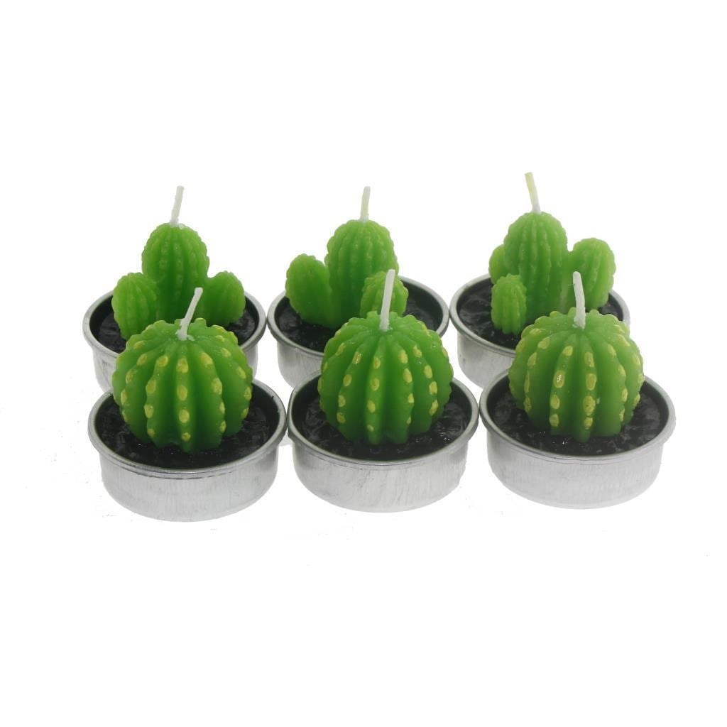 6 Adet Kaktüs Tealight Mum