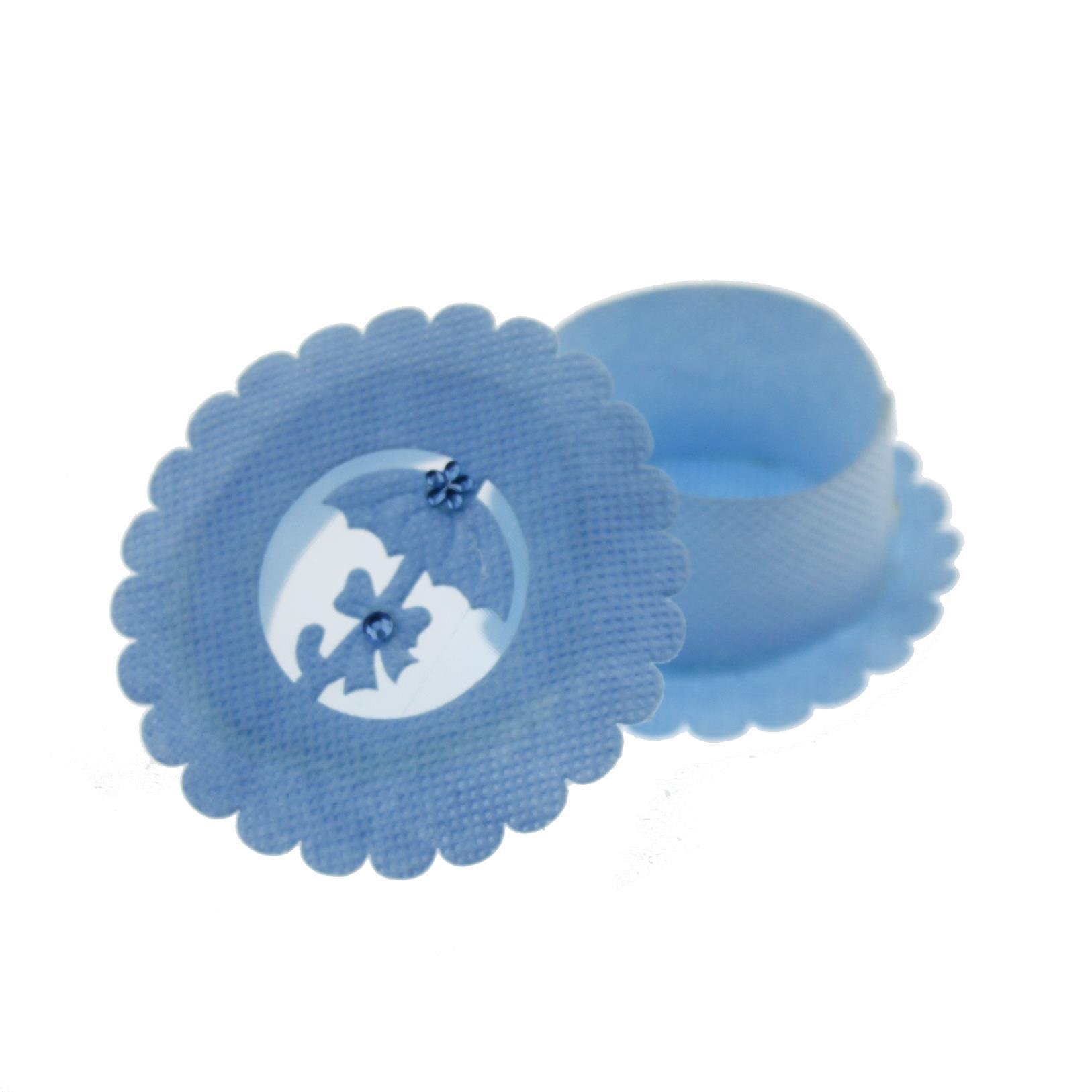 6 Adet Şemsiyeli Mavi Kumaş Kutu