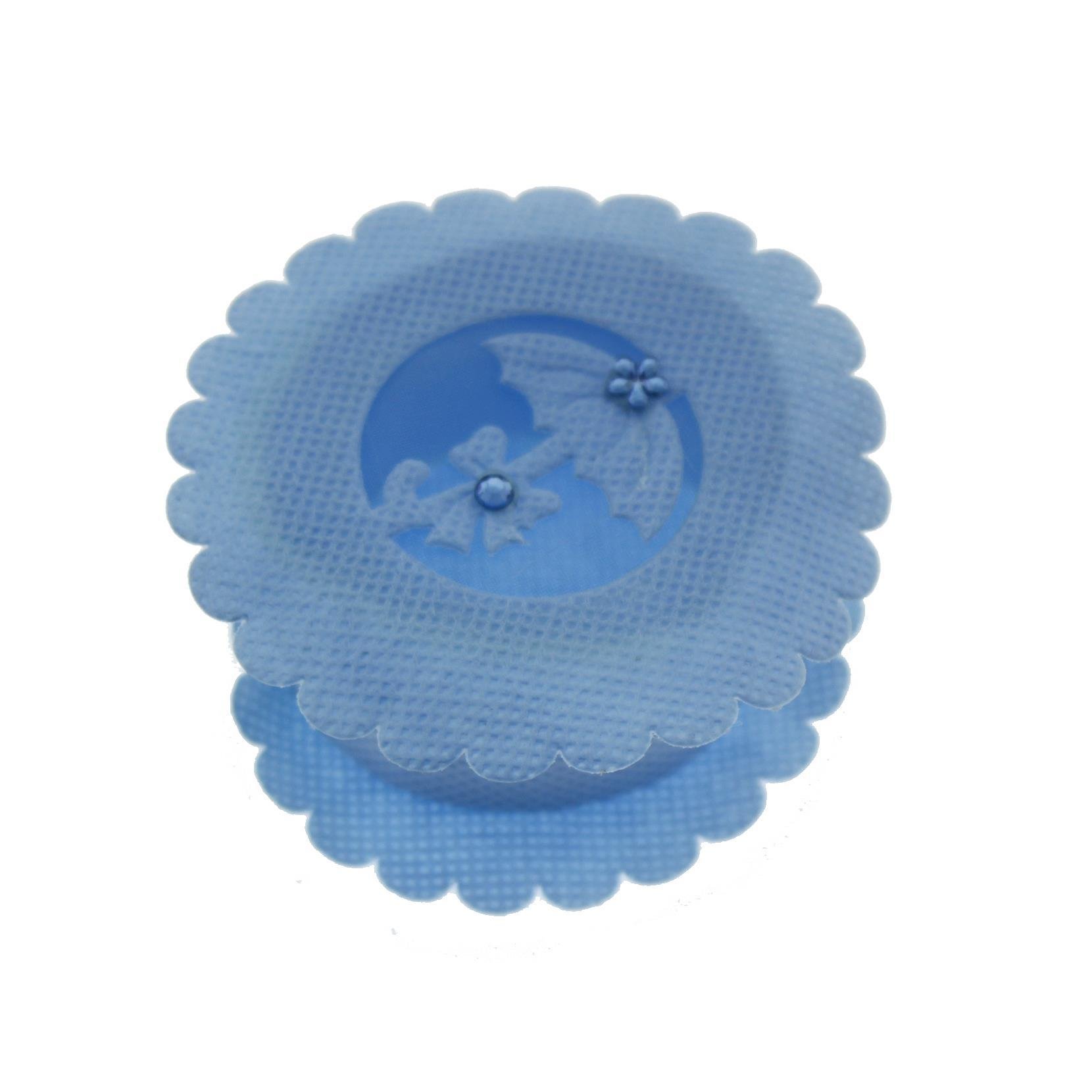 6 Adet Şemsiyeli Mavi Kumaş Kutu