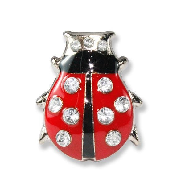 6 Adet Taşlı Metal Uğur Böceği