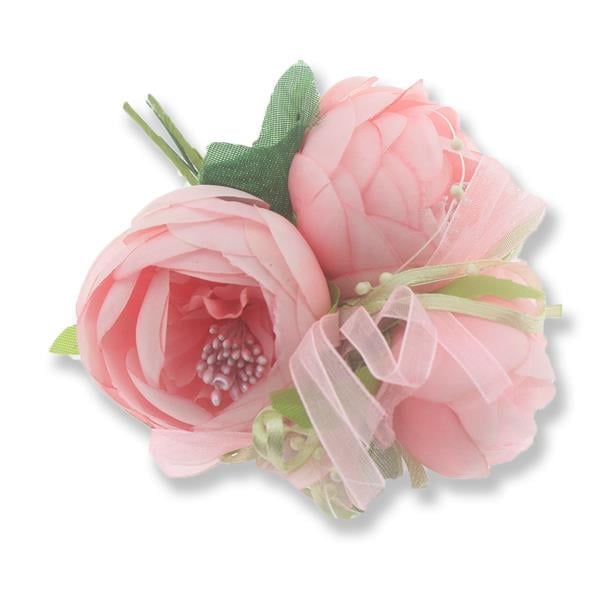 6 Demet Üç Çiçekli Tohumlu Çiçek Yaka Gülü