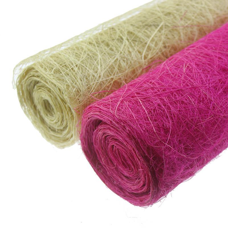 60cm x 8metre Abaka Doğal Lif Kumaş Buketlik Buket Tülü