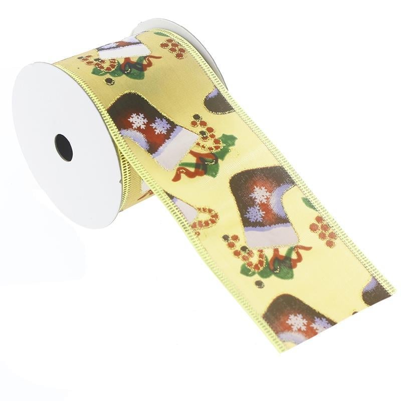 6,5cm X 2,7metre Çoraplı Kurdela Yılbaşı