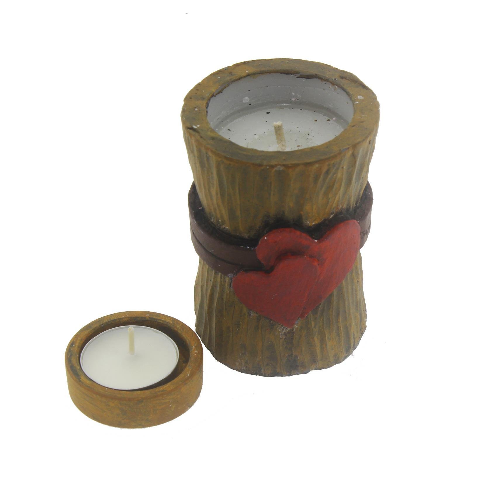 6,5x10cm Kütük Mum Kalpli
